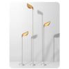 Ground-inserted lawn lamp | Gold leaf Shape | White lamp pole | stainless steel | aluminum |elegant