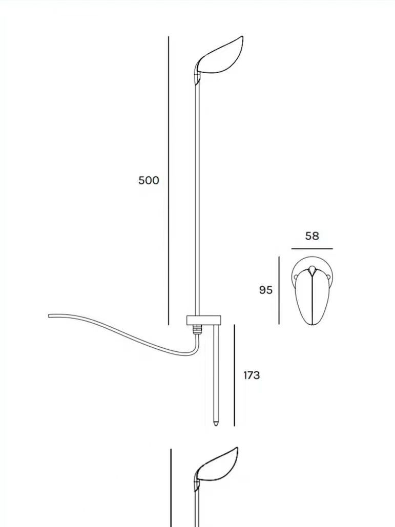 Lawn Lamp with Leaf Shape  