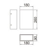 Wall lamp WD-B286 | cubic wall sconce | aluminum | LED | modern style | rectangle-shape | IP65