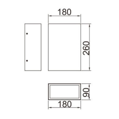 Wall lamp WD-B286 | cubic wall sconce | aluminum | LED | modern style | rectangle-shape | IP65