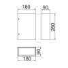Wall lamp WD-B286 | cubic wall sconce | aluminum | LED | modern style | rectangle-shape | IP65