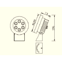 Underwater light WD-S501 | Golden and Stainless steel finish | Led module | IP65 | tempered glass