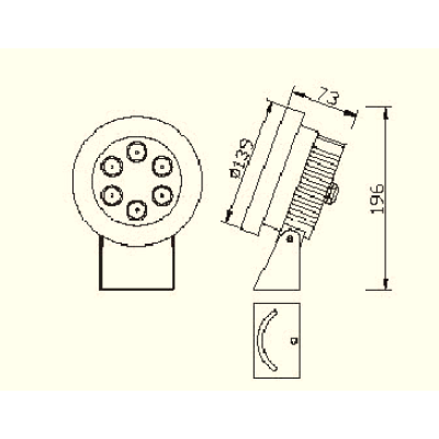 Underwater light WD-S501 | Golden and Stainless steel finish | Led module | IP65 | tempered glass