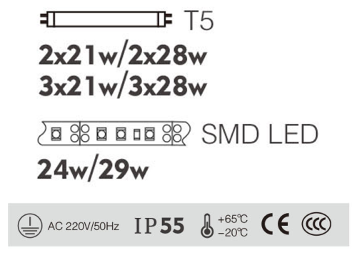 Wall lamp WD-B261 | Aluminum decoration lamp | SMD LED T5 | Cylinder-shaped | Scagliola diffuser