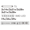 Wall light WD-B254 | Custom wall mounted lamp | SMD LED T5 | Aluminumhead | PMMA diffuser | IP55