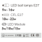 American loft style | Wall light WD-B327 | LED | CFL E27 | High-quality aluminum | Tempered glass