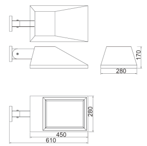 Wall lamp custom WD-B297 | Aluminum wall mounted light | IP65 | modern design | COB LED | Aluminum