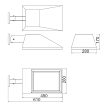 Wall lamp custom WD-B297 | Aluminum wall mounted light | IP65 | modern design | COB LED | Aluminum