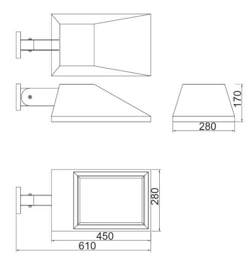 Wall lamp custom WD-B297 | Aluminum wall mounted light | IP65 | modern design | COB LED | Aluminum