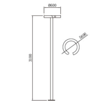 Landscape lamp | Aluminum light WD-T020 | Arch semi-circle lamp head | PMMA diffuser | IP55