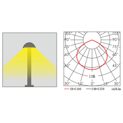 Garden Lamp | Landscape lamp WD-C887 | LED Module | Stainless Steel Finish  | OEM