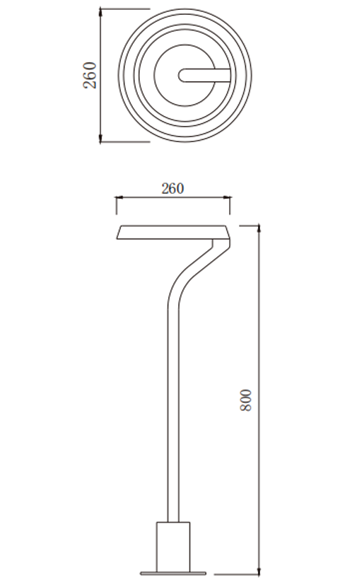 Frosted acrylic | Aluminum Garden Lamp | Landscape Light WD-C276 | IP55 | UV-resistant powder