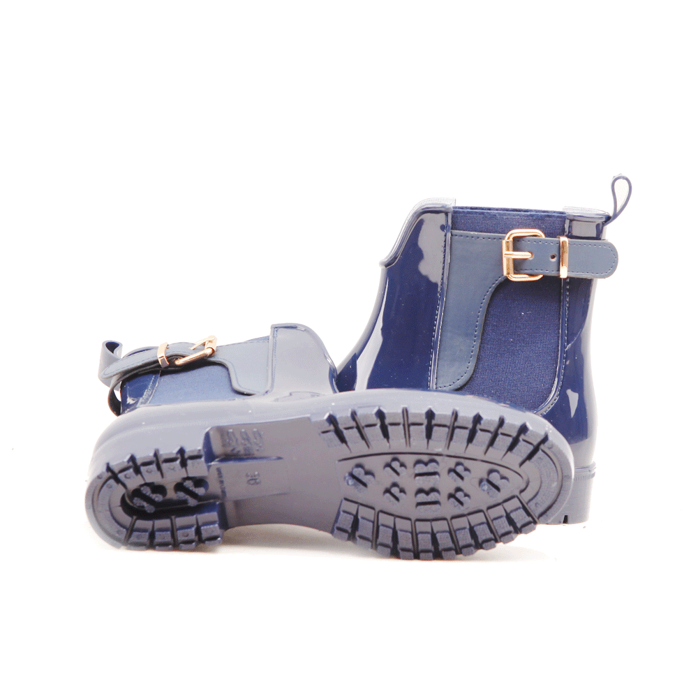 2017 fashion blue elastic rain boots chelsea boots