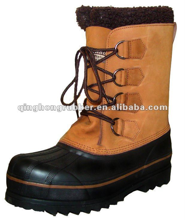 Leather/Canvas Snow Boot
