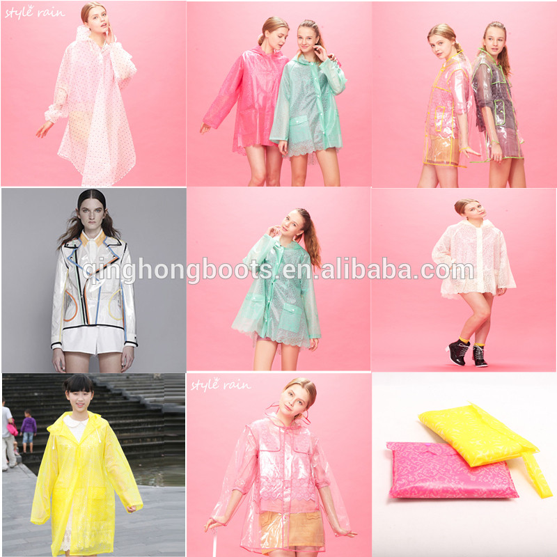 TPU Lace Raincoats, Fashion Raincoats Manufacturer