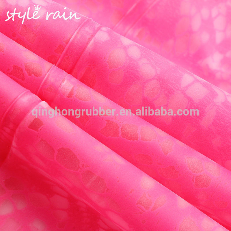 Spring latest design high quality wholesale TPU flower print rain coat