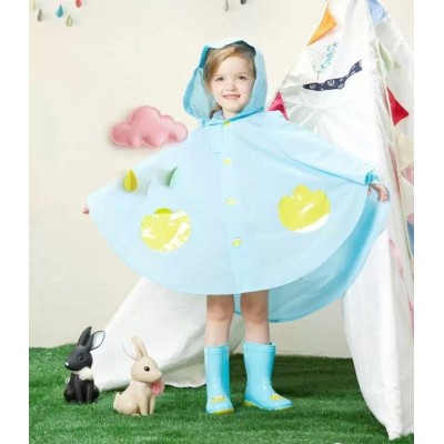 2015 latest new design fashion kid rain coat