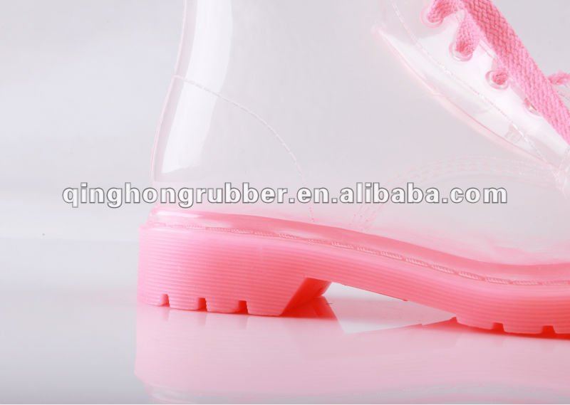 Latest fahion new design dripdrop clear PVC rain boots