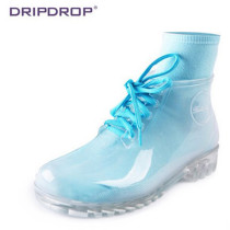 Transparent rain boots women, clear jelly boots for girl, china products