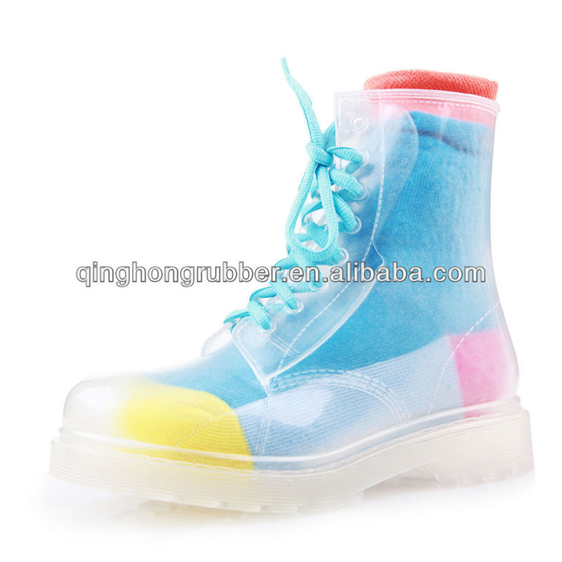 Jelly Wellington WelliesGaloshes comfortable Candy Color Rubber Rain Boots