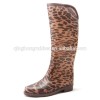 fashion leopard printed gumboots for woman