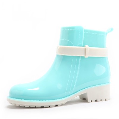 beautiful and cheap ankle woman rainboots fashion shoes