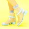 transparent ankle woman rainboots fashion shoes
