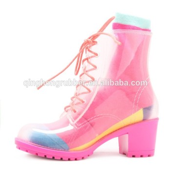 transparent woman pvc rain boots from manufacture