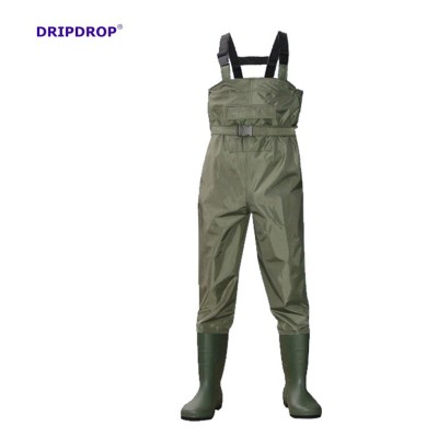 High Quality Men's Fishing Wader Nylon Breathable waders with boots