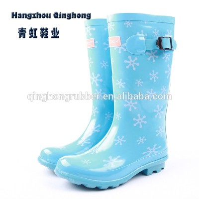 latest fashion snow printed woman snow winter camo boots