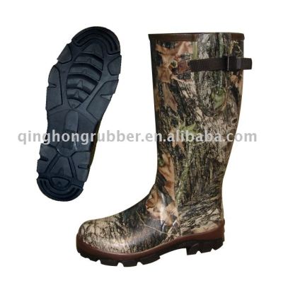 Water proof whole sale Camo hunting rubber boot