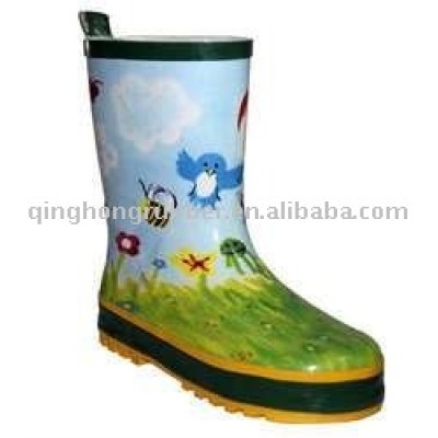 3cm heel Rubber rain boots for kids