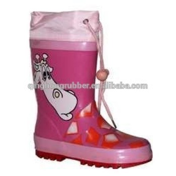 2014 Fashion ladies colorful cheap kids cartoon giraffe rain boots