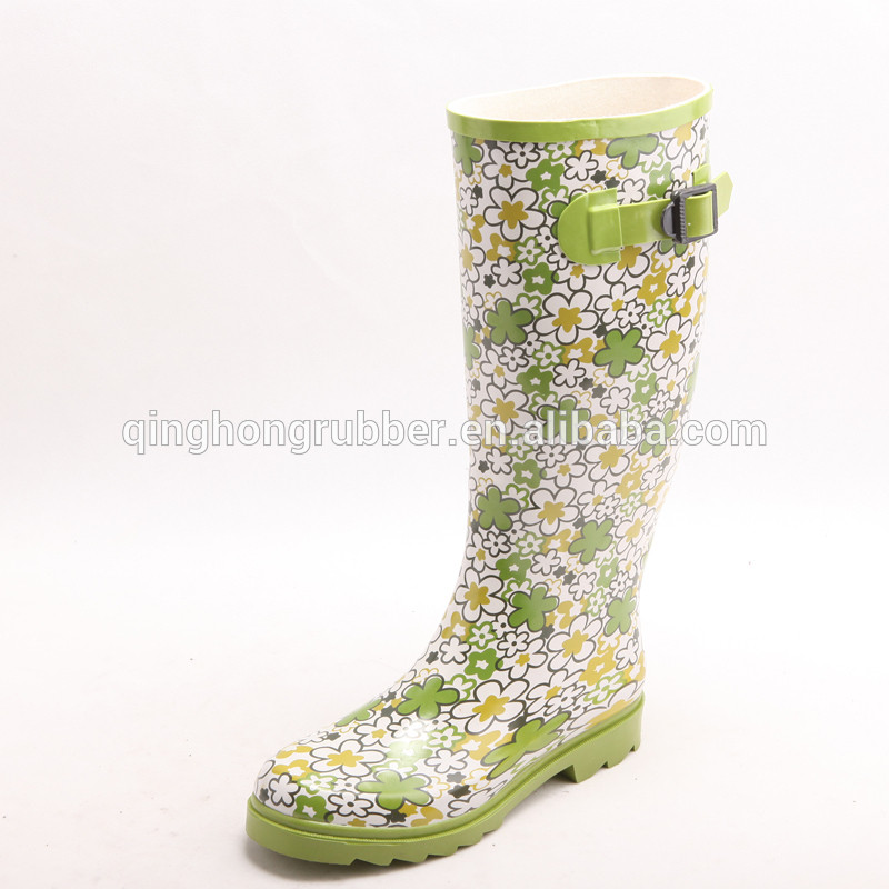 2015 latest design ladies fashion rubber boots