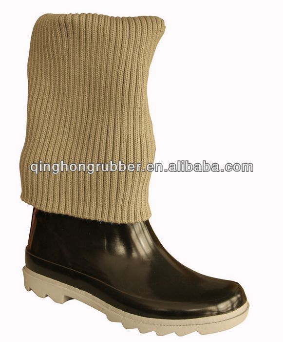 2013 New design eva half boot / fashion women rubber boots with belt