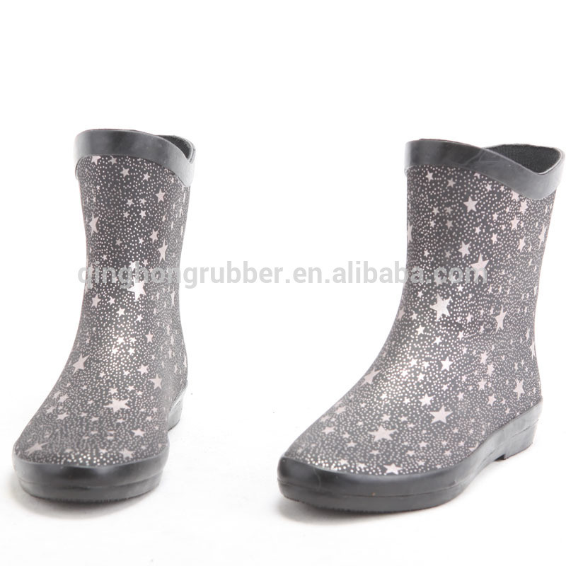 2014 Women latest design high fabric coated sex rubber boots