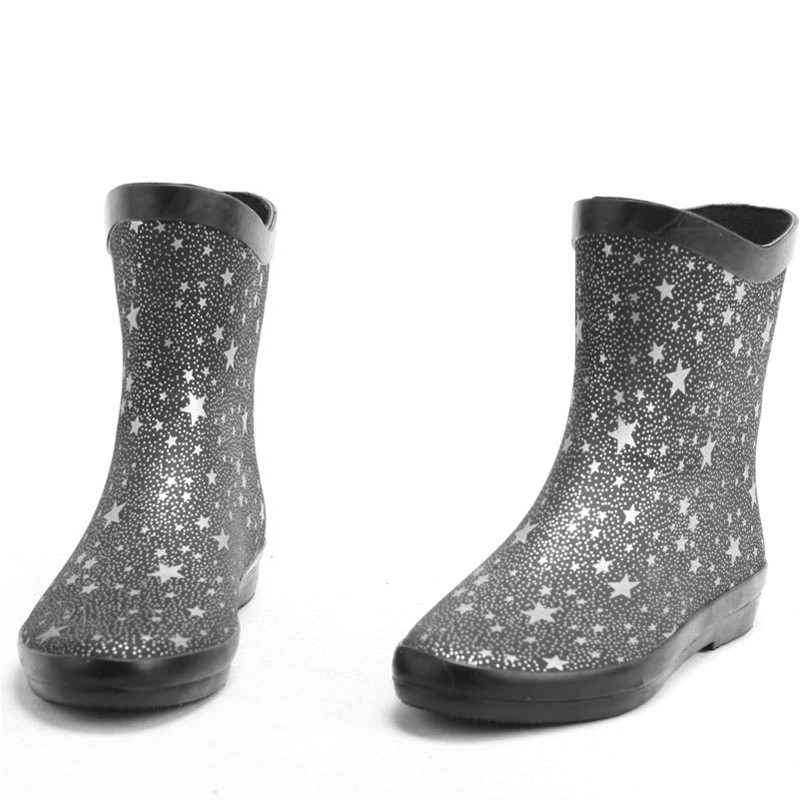 Fabric women rubber rain boots, hot new products for 2014
