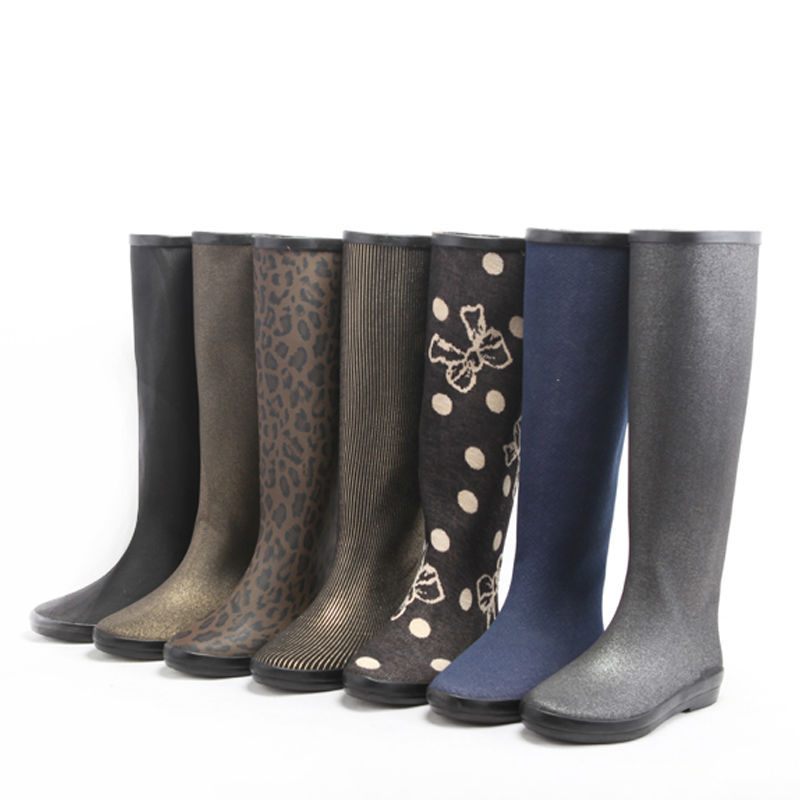 2014 ladies jelly rubber boots, over knee rubber boots