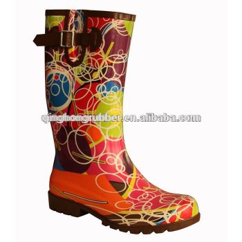 china manufacture latest fashionable cheap garden rubber rain boots