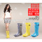 latest fashion snow printed rubber rain boots