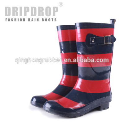 Fashion colorful rubber lady rain boots manufacture