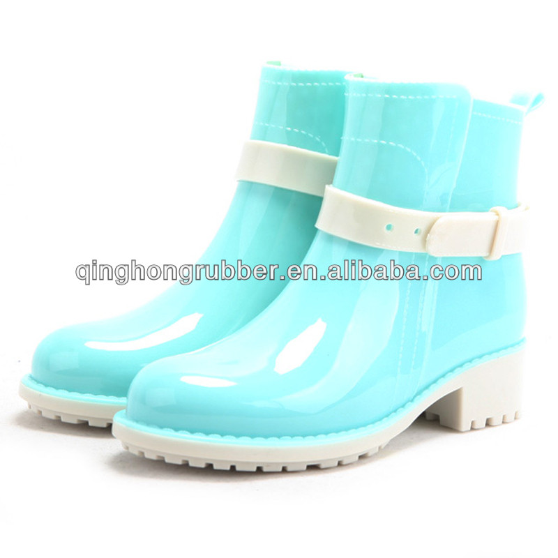 Most popular transparent pvc jelly rain boots for women 2013