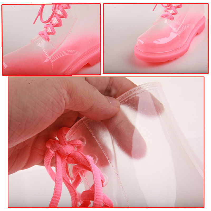 Women Transparent Rain Boots, PVC Rain Boots Wholesale China Factory Supplier