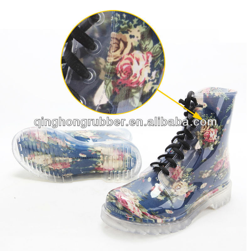 2014 Manufacturer Wholesale High Quality PVC Women Fashion Rain Boots