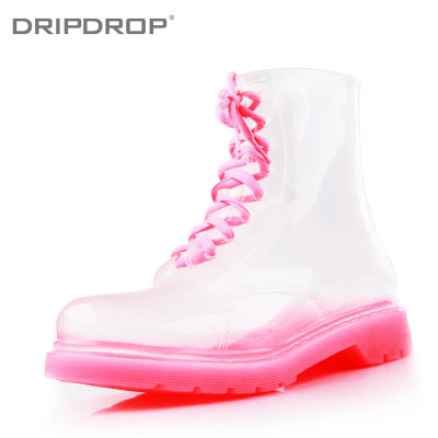 Transparent Rainbow Rain Boots, Women Camo Rain Boots, Stock Wholesale Rain Boots
