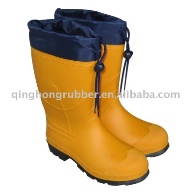 This product has had certain related information (including production machinery & processes, certifications etc.) verified by Bureau Veritas. Click to viewPVC/Nitril children rain shoe