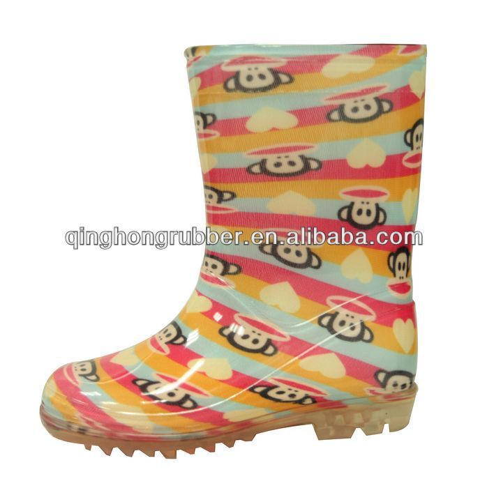 children rain boots PVC, kids rain boot