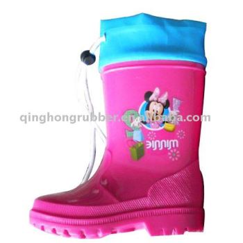 2014 fashin winter children PVC rain boots