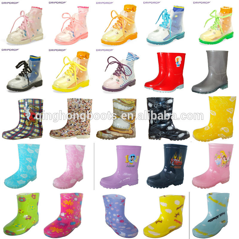 Manufacturer Transparent Kids Boots Wholesale Fashion Kids Rain Boots