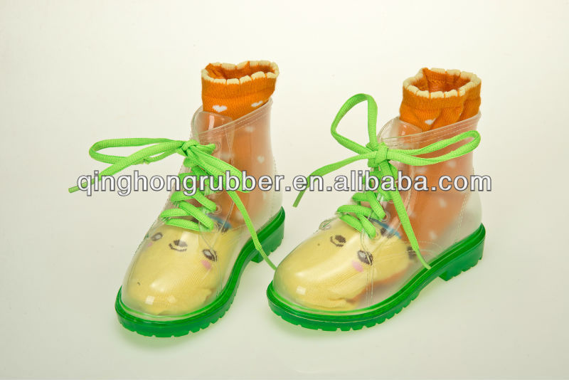 OEM Customize Design Transparent Kids Rain Boots, Rainboots